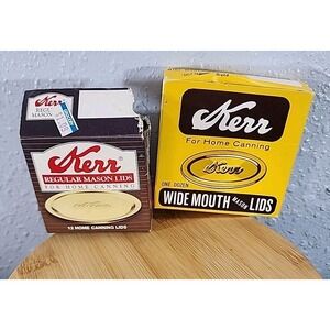 Vintage KERR Canning Lids – Small Mouth Dome Lids – Box Only Decoration